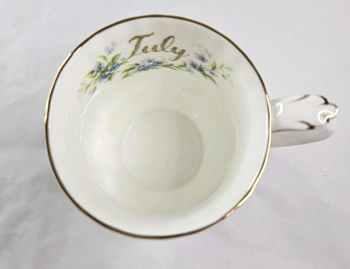 Royal Albert Flower Month Cup July Forget Me Not Blue White Gold Rimmed No Plate - Picture 4 of 12