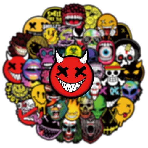 100 Gothic Horror Punk Rock Skull Dead Graffiti Stickers for Guitar Car Decal - Picture 6 of 14