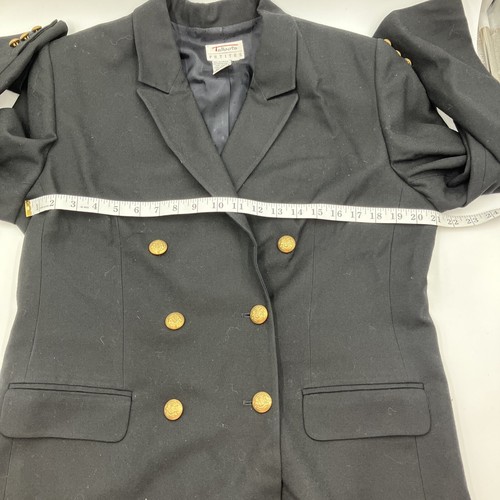Talbots Petite Black 100% Wool Lined Db Breasted Career Blazer USA Ps/Pm - Picture 9 of 16