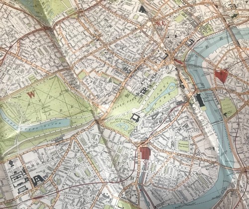 WH Smith & Sons large Cyclist’s water proof Plan of London - Picture 7 of 9