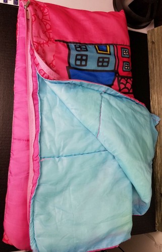Pink Hello Kitty Riding Bike Sleeping Bag 54" x 25 1/2" - Picture 5 of 8