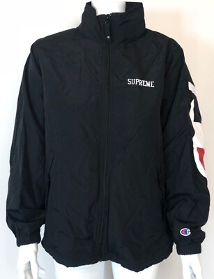 Champion Supreme Jacket Track Jacket Black sz S NEW Champion Supreme Jacket Track Jacket Black sz S NEW