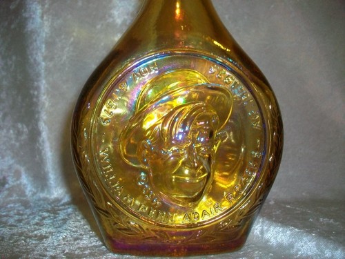 Vintage 1969 Wheaton Cowboy Actor William Penn Rogers Glass Decanter Bottle - Picture 5 of 22