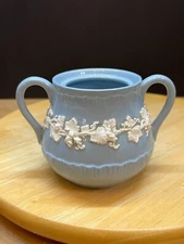 Vintage Wedgwood Queensware Cream on Blue Grape Sugar Bowl - No Lid!