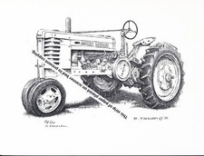 John Deere Model H Tractor, Styled ~ Pen & Ink Print