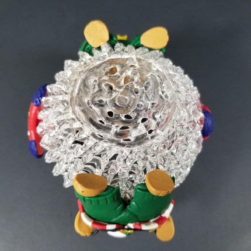 Christmas Spun Glass Candle Holder for Tealight Clay Teddy Bears & Stockings EXC - Picture 7 of 10