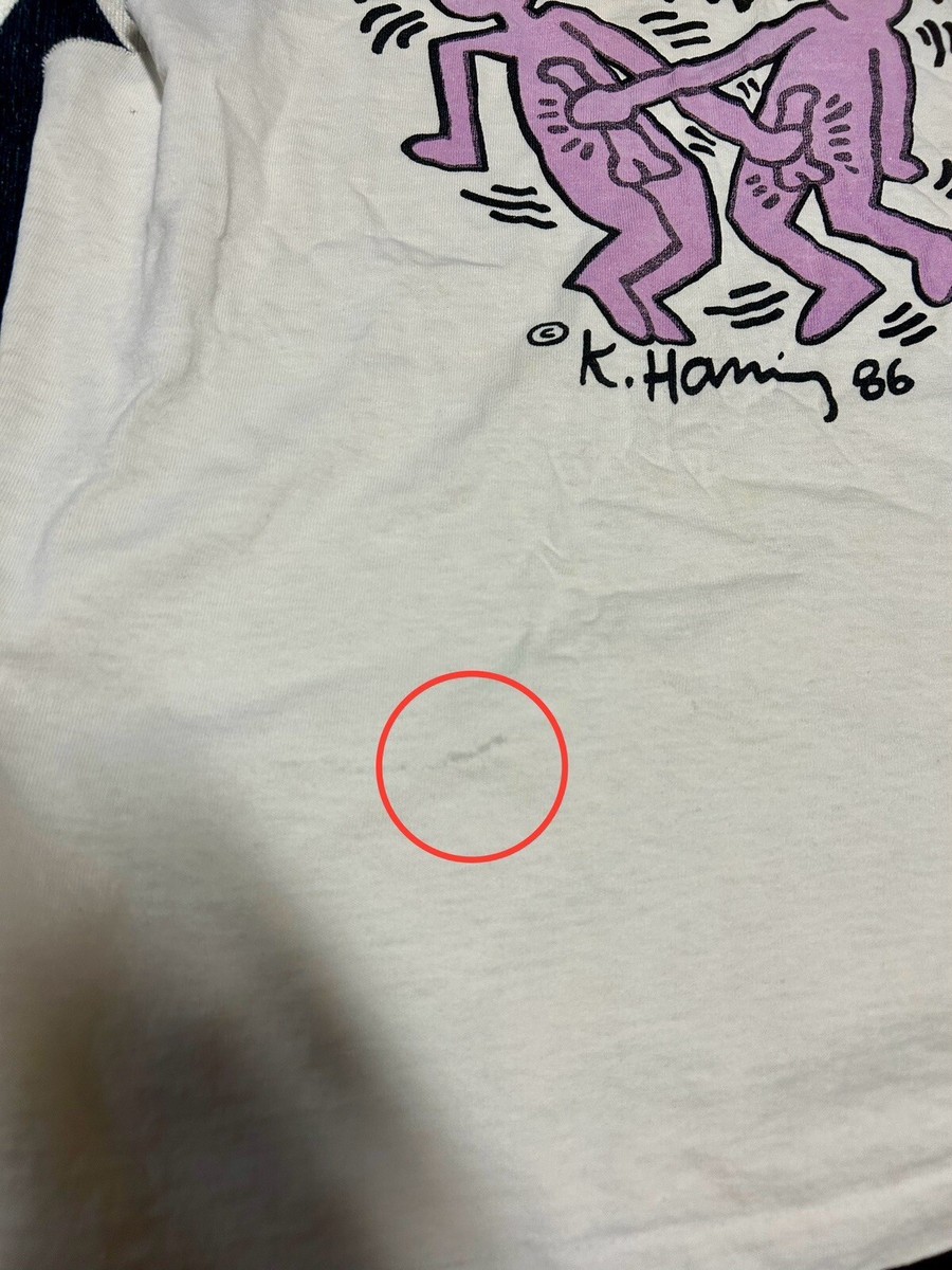 KEITH HARING Safe Sex Vintage 80s Art Shirt M LGBT Gay KEITH HARING Safe Sex Vintage 80s Art Shirt M LGBT Gay