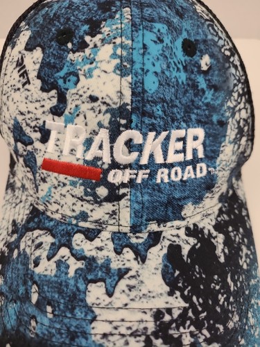 Tracker Off Road Baseball Cap Summer Hat Snapback Mesh Blue Black Camouflage - Picture 2 of 10