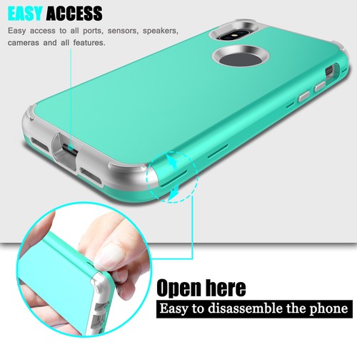 For iPhone 11 Pro Max,X/XS Case Hybrid Full Protective Armor Shockproof Cover - Picture 12 of 81