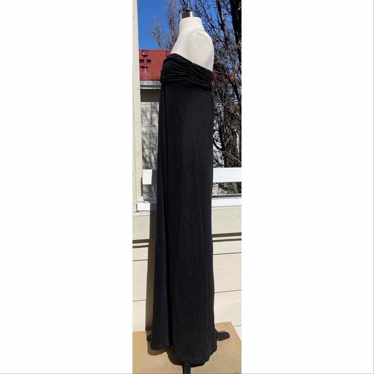NWT Anthropologie Bordeaux Maxi Dress W/ Removable Straps Size S Linen Knit