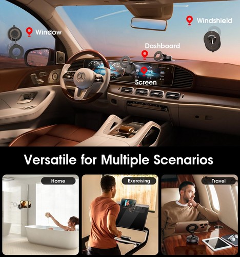 REOKILY 2026 Upgraded Vacuum Magnetic Car Phone Holder 360° Reinforced 96LBS ... - 第 2/7 張圖片