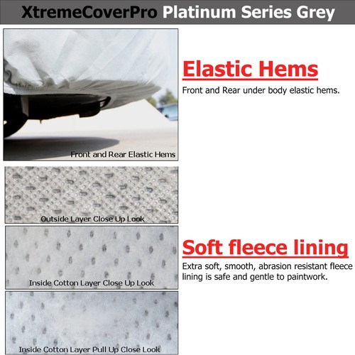 2024 TOYOTA RAV4 WATERPROOF CAR COVER W/MIRROR POCKET GREY - Picture 3 of 11