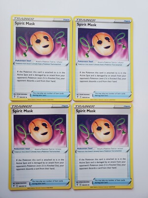 SPIRIT MASK x4 Playset 160/203 Evolving Skies 2021 Pokemon Uncommon Non Holo NMT