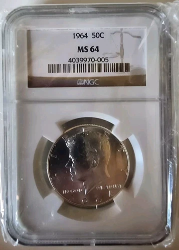 1964 50c Kennedy NGC MS 64