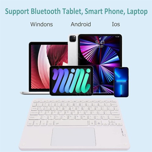 Hülle Beleuchtet QWERTZ Tastatur Maus für Samsung Galaxy Tab S10 S9 FE S8 A9+ DE - Bild 66 von 69