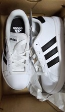 Unisex Kids adidas GRAND COURT 2.0 K Shoe GW6511 Color White/Black New