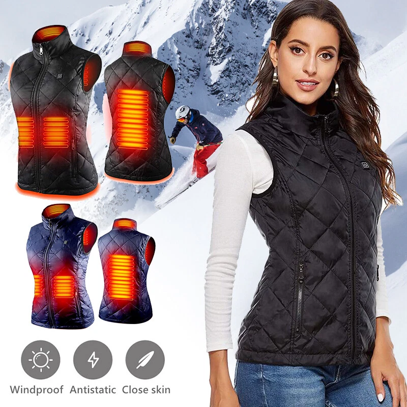 Heated Vest Warm Gilet Winter Electric USB Jacket Men Women Heating Coat  Thermal