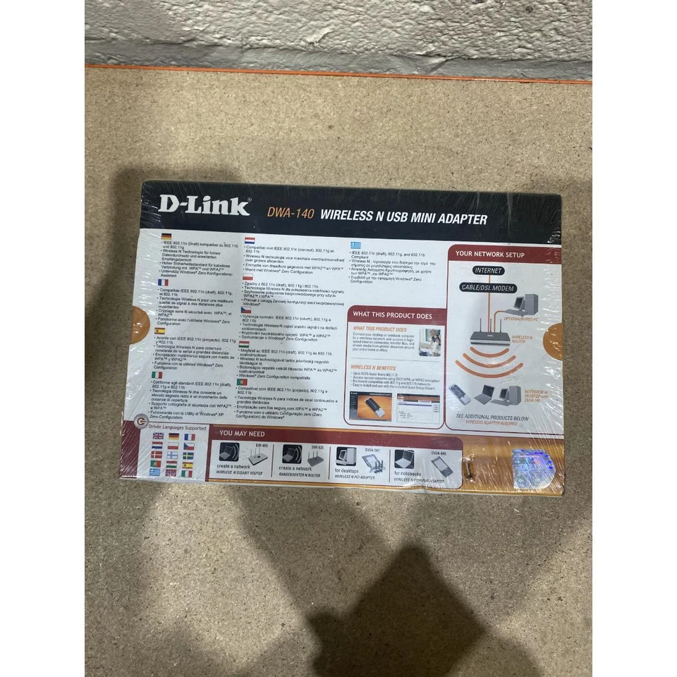 D-Link DWA-140 RangeBooster Wireless N USB Adapter White Hi-Speed for Desktop - Image 3 of 4