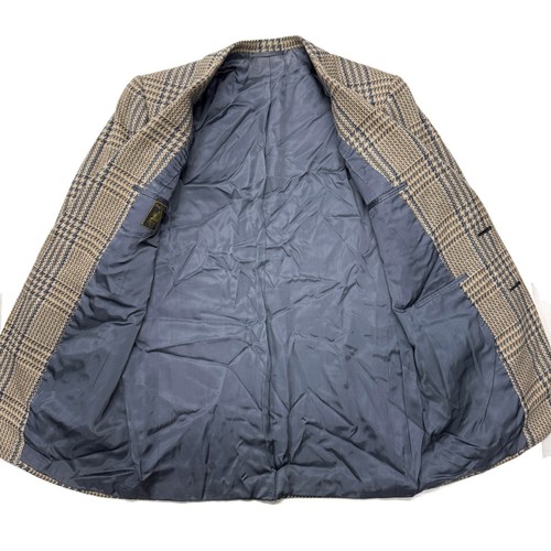 Oxxford Clothes Blazer Uomo 41 Gotham Cashmere Plaid Piede di Poule Cappotto Sportivo - Foto 3 di 12