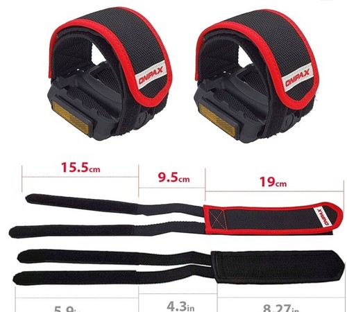 ONIPAX Outdoor Bike Pedal Straps Toe Clips Straps Tape 2 PCS - Picture 4 of 6