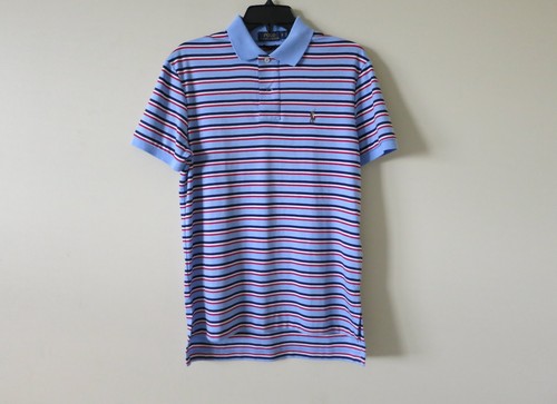 Polo Ralph Lauren Stripe Pima Soft Touch Polo Shirt Blue Multi S MSRP $89.50 NWT - Picture 2 of 6