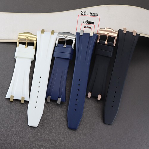 Black White Blue Royal Oak Rubber Bracelet Rubber strap Memory rebound material - Picture 7 of 19