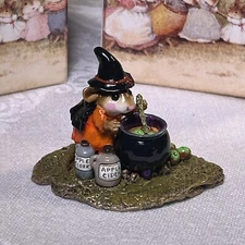 Wee Forest Folk M-215 Something's Brewing, OrangeDress w/ Black Cape&Hat