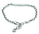Bracelet Legacy Excellent 8 inches Brighton Starter Rolo Med/Lrge Links Charm
