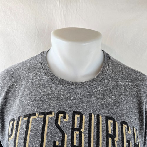 T-shirt Pittsburgh Penguins uomo grande grigia CCM hockey grafica maglietta poli misto - Foto 3 di 8