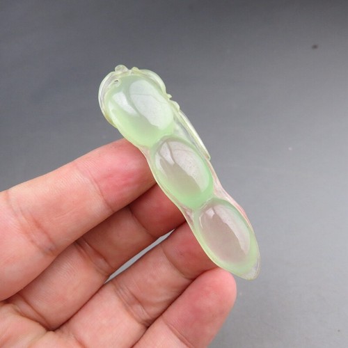 China,jade,collectibles,Jadeite jade,rare Kidney bean,pendant N162 - Picture 4 of 5