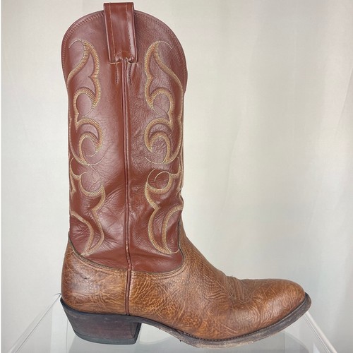 NOCONA Mens (9.5D) Leather Cowboy Boots Western Point Toe Rodeo Boho USA 30403 - Picture 1 of 8