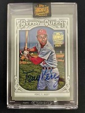 TONY PEREZ 2021 TOPPS ARCHVIES SIGNATURE SERIES GYPSY QUEEN REDS /43 *2430