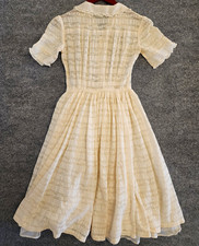 Vintage Ivory Lace Dress Womens XS Cottagecore Romantic Prairie Cottage