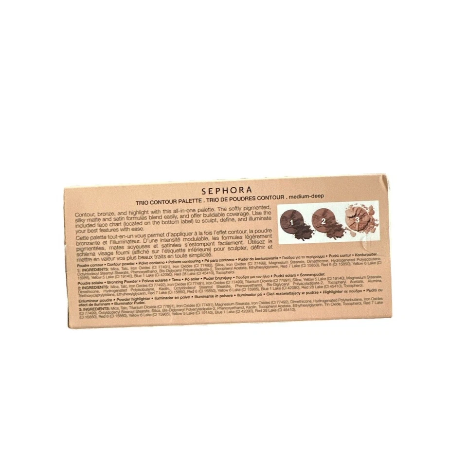 Sephora Collection Trio Contour Face Palette in Medium Deep - New in Sealed Box - Image 2 of 2