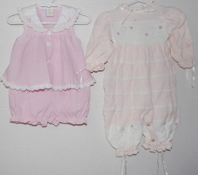 2 Baby Clothing ONE-PIECE & TWO-PIECE ROMPERS 6-9MO #56