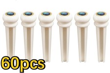 60x Bone Guitar Pin String Peg Abalone Dot Luthier Bridge Saddle Nut White H03