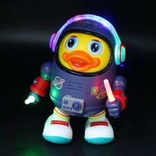 Dancing Space Duck Toy for Kids with Music  Lights   Electric Waddling Fun Gift