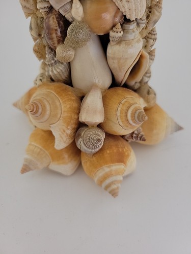 Seashell Cross Crucifix Variety of Shells Handmade Unique Gift Sea Decor 9.5"×6. - Picture 2 of 7