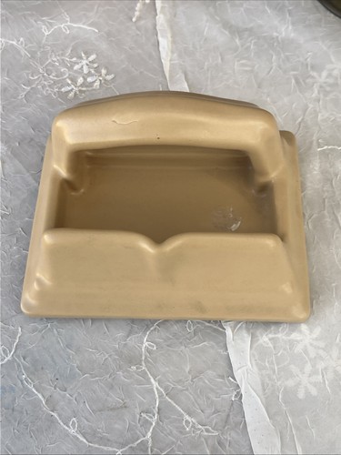 Vintage Beige Ceramic Soap Dish Tray Holder Shower Vintage Original