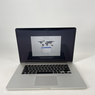 MacBook Pro Retina 15 Silver Mid 2015 i7 16GB 512GB Radeon R9 M370X Bent Frame