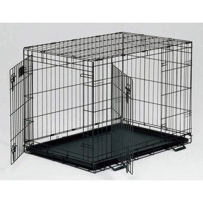 Midwest Life Stages Double Door Dog Crate Black 36 In x 24 In x 27 In