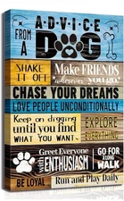 Funny Dog Saying Canva Wall Art Framed 12”L x 16”W