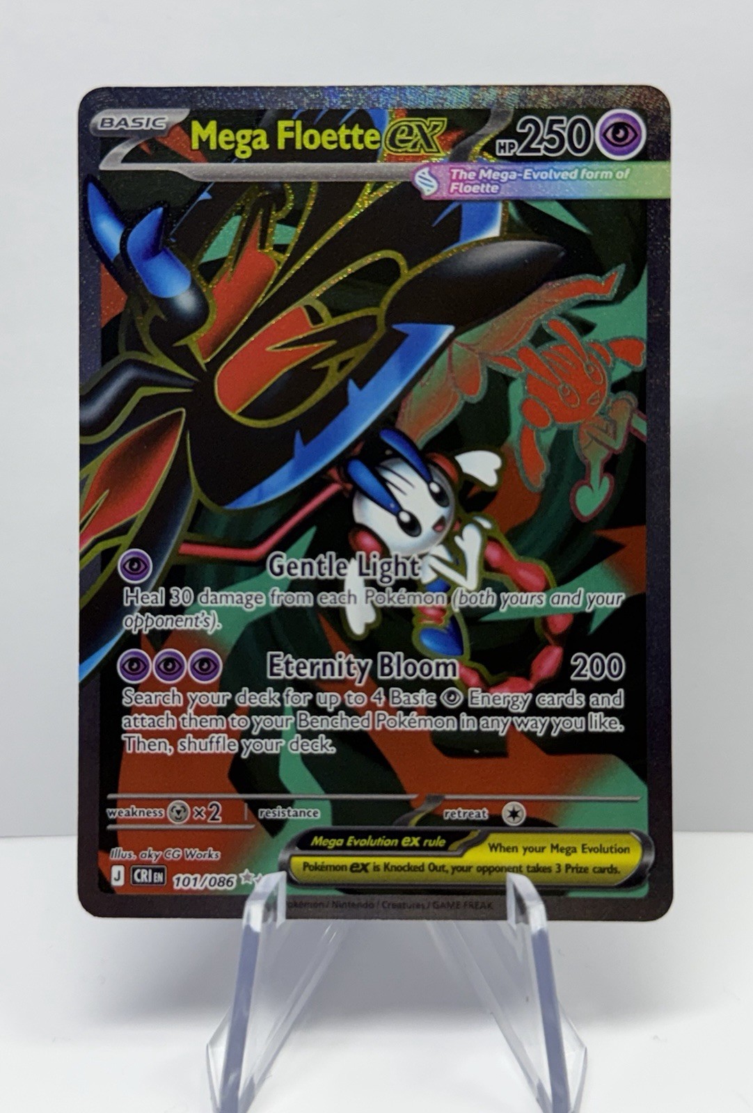 Pokemon TCG: Mega Floette EX 101/086- Chaos Rising- Ultra Rare- Holo 