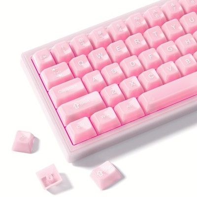 Pink Jelly Transparent Keycaps Set MDA Profile for Cherry MX Mechanical
