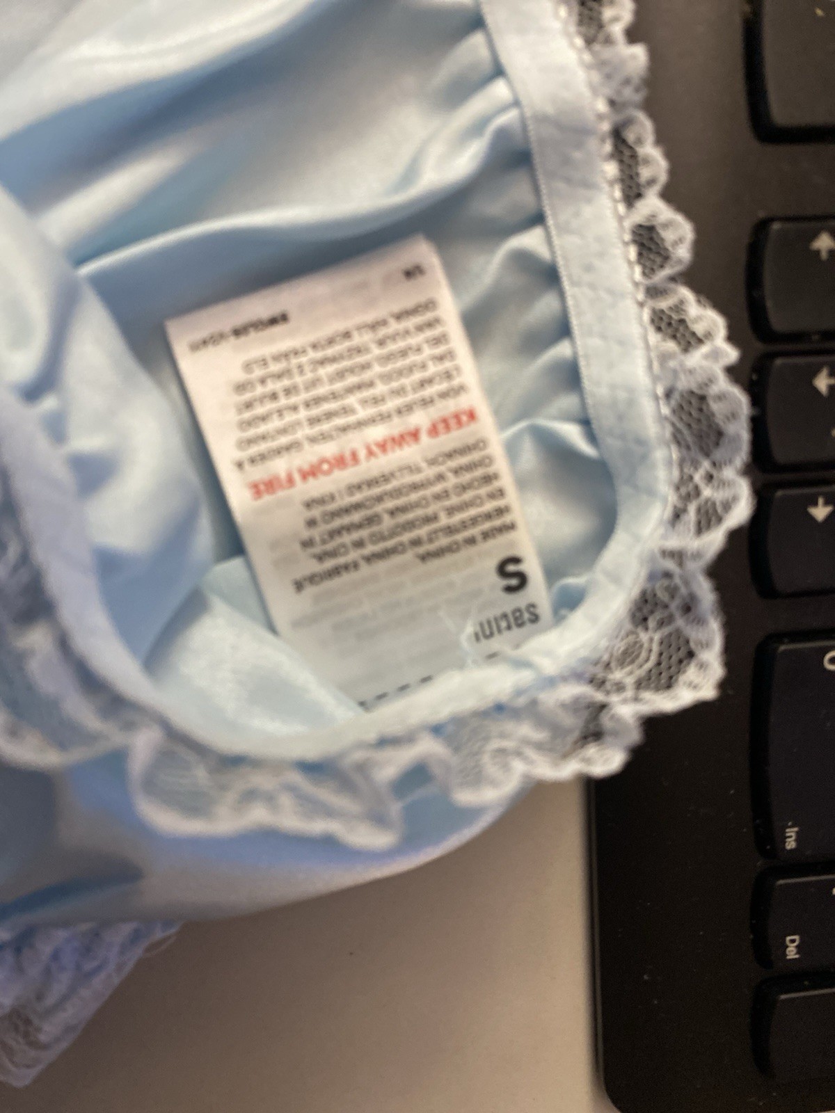 WOMENS BLACK BUTTERFLY SATIN KNICKER PANTY CHOICE OF BLUE ,PINK , WHITE SMALL