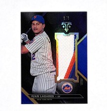 2016 Topps Triple Threads Juan Lagares 3/3 Game Used Patch Card Mets 