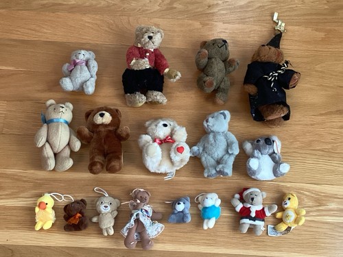 TEDDY BEAR LOT Stuffed Toys Vintage Plush Jointed Mini Bears Russ Boyds Gund