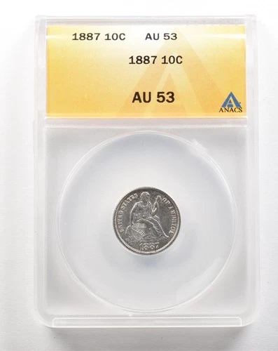 1887 Seated Liberty Dime AU53 ANACS *5146