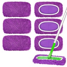 6Pcs Reusable Microfiber Mop Pads Compatible with Sweeper Mop, Replacement We...