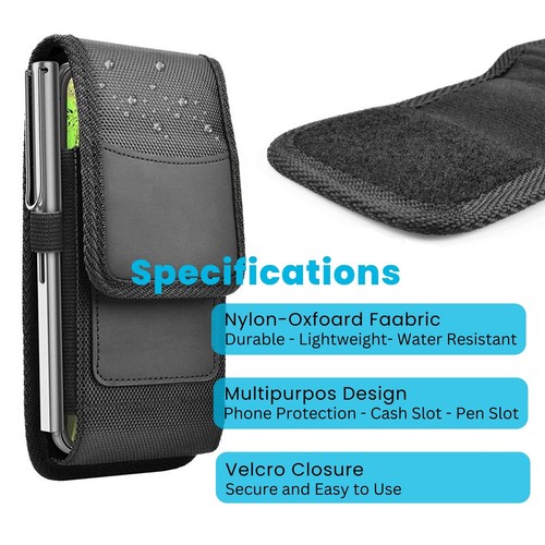 Custodia universale per WIKO RAINBOW JAM cellulare con clip da cintura - Foto 5 di 7